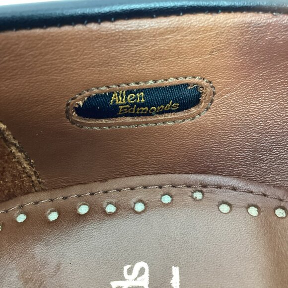 Allen Edmonds Carlsbad Mens 9.5E Leather Weave Penny Loafers Slip On Dress Shoes - Picture 12 of 14